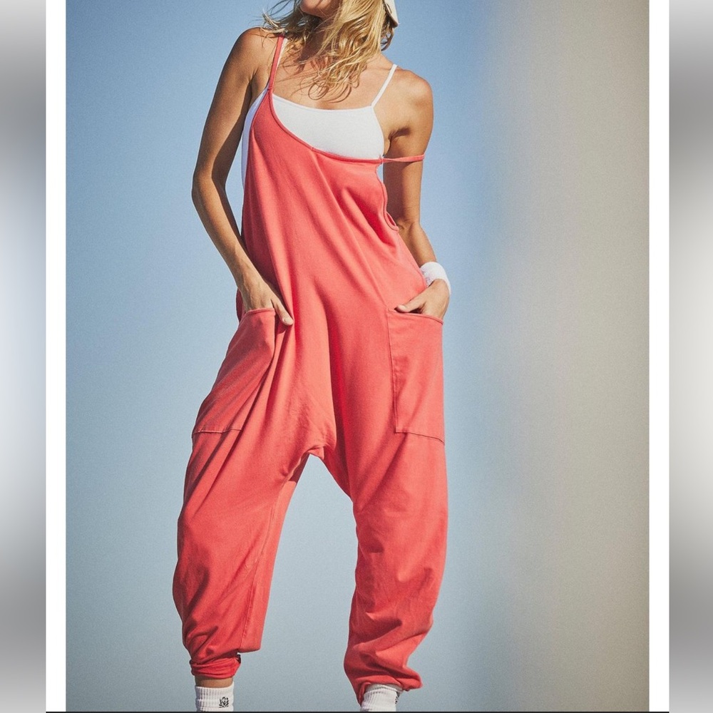 Free People Hot Shot Onesie Cherry Crush XS